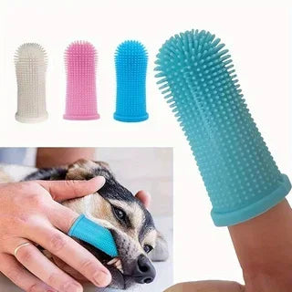 Cat Dog Silicone Super Soft Finger Toothbrush Cleaning Teeth and Bad Breath
