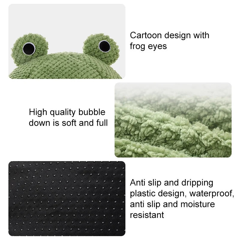 Frog Shape Enclosed Warm Pet Nest Den For Cat Kitten Small Puppy