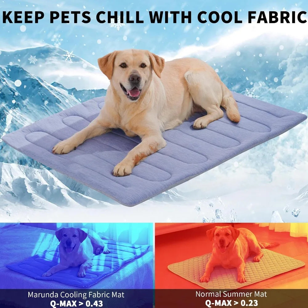 Self-Cooling Dog Bed for Large Dogs, Washable Cooling Mat for Indoor/Outdoor Use, 36"x24"