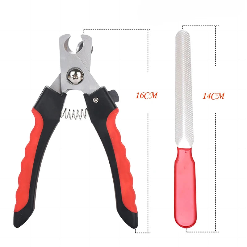 Multifunctional Stainless Steel Pet Nail Clippers with File