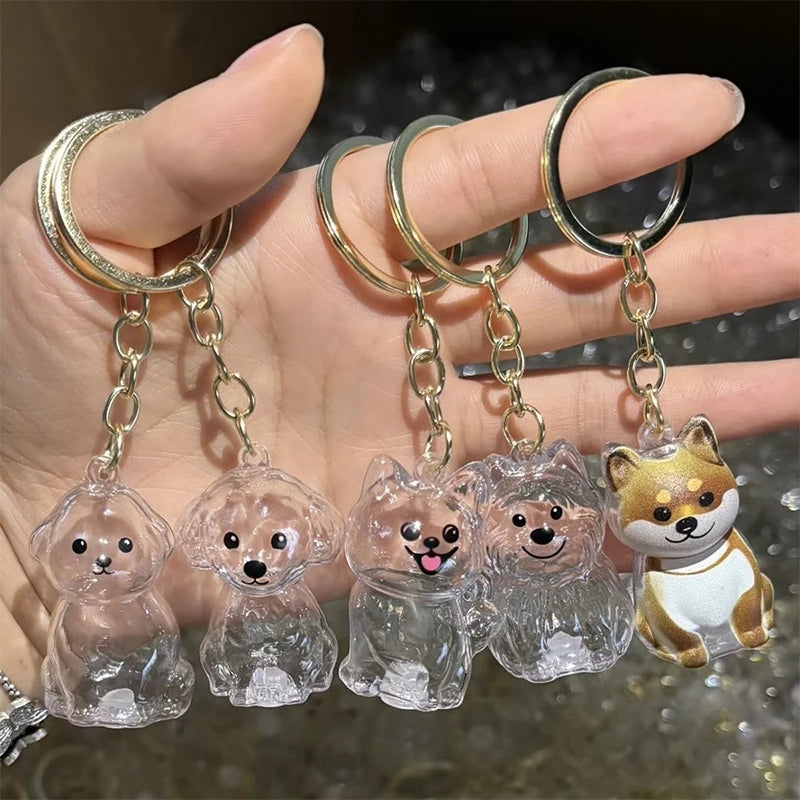 Clear Hair Memorial Keepsake Capsule Pet's Dog Fur Container Pendant Keychain
