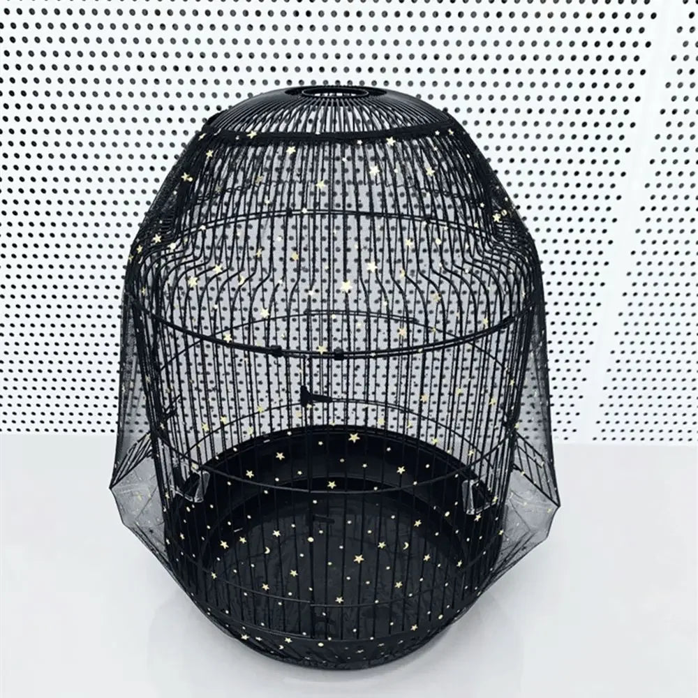Nylon Mesh Bird Cage Cover Net Easy Cleaning Seed Catcher
