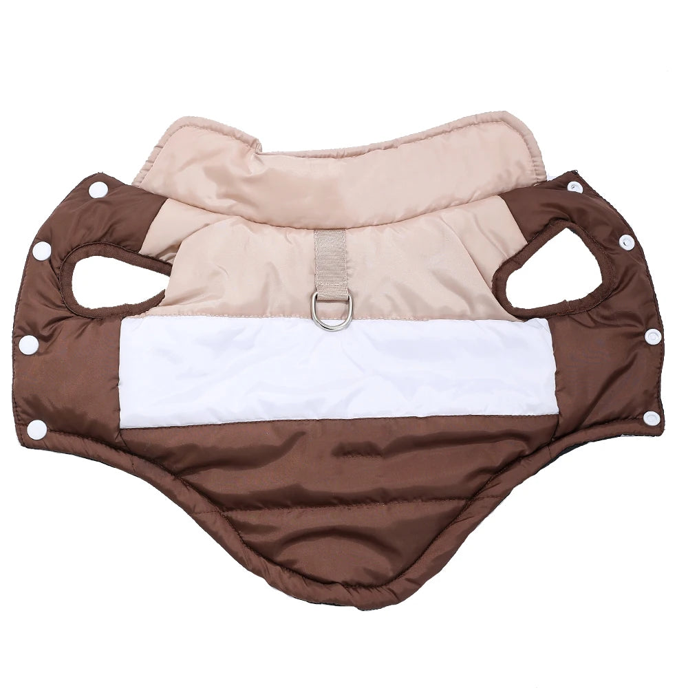 Dog Jacket Winter Windproof Warm Coat With D-Ring For Small Medium Dog Puppy