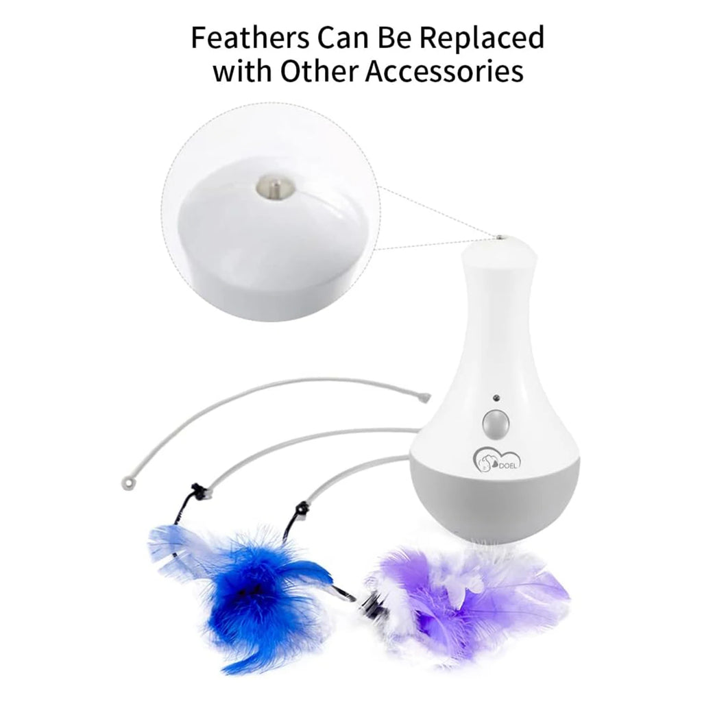 Cat Interactive Toys Feather Teaser Indoor Play Automatic Toy